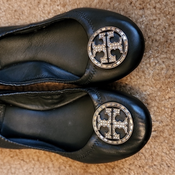 Tory Burch Rhinestone Reva Ballet Flats - Picture 3 of 15